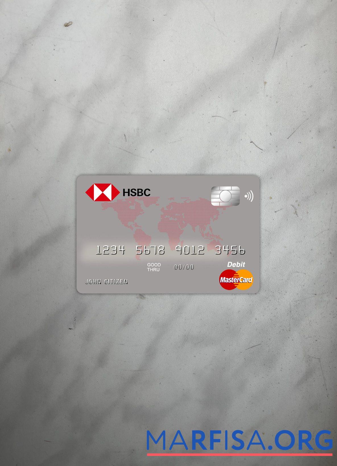 Realistic Australia HSBC bank master card photolook front real example